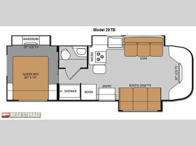 Floorplan - 2013 Thor Motor Coach Citation 29TB