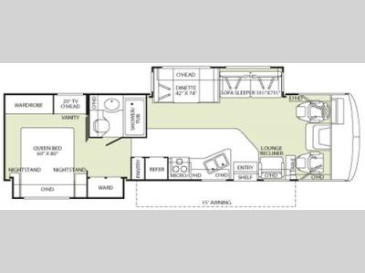 Floorplan - 2007 Fleetwood RV Bounder 33R