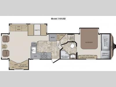 Floorplan - 2013 Keystone RV Cougar 318SABWE