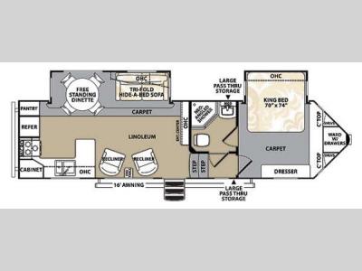 Floorplan - 2013 Forest River RV V-Cross Platinum 295VRK