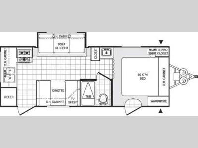 Floorplan - 2006 Palomino Puma 25BH