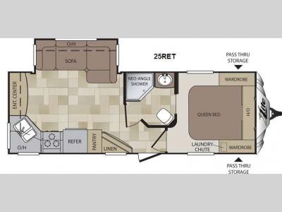 Floorplan - 2013 Keystone RV Cougar X-Lite 25RET