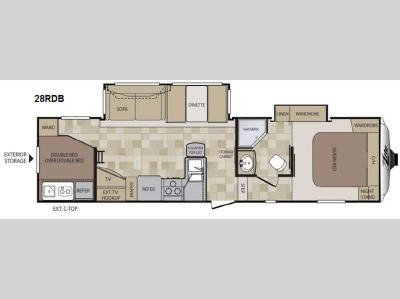 Floorplan - 2013 Keystone RV Cougar X-Lite 28RDB