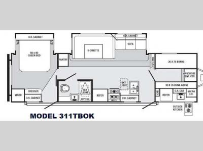 Floorplan - 2013 Palomino Sabre 311TBOK