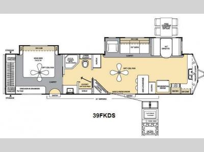 Floorplan - 2013 Coachmen RV Catalina Destination Series 39FKDS