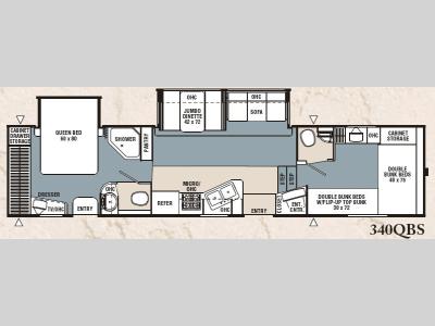 Floorplan - 2007 Coachmen RV Chaparral 340QBS