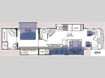 Floorplan - 2013 Thor Motor Coach Tuscany 40FX