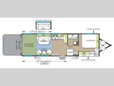 Floorplan - 2013 Forest River RV Stealth AK2612