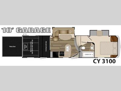 Floorplan - 2014 Heartland Cyclone 3100