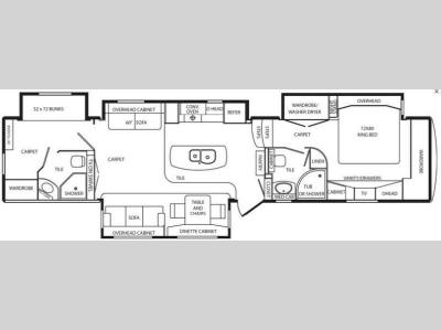 Floorplan - 2014 DRV Luxury Suites Mobile Suites 43 Manhattan