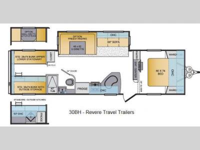 Floorplan - 2013 Shasta RVs Revere 30BH