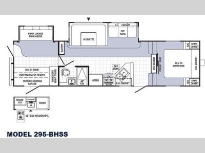 Floorplan - 2014 Palomino Puma 295-BHSS