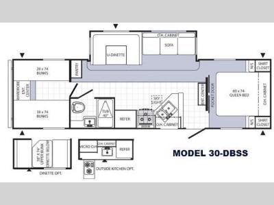 Floorplan - 2014 Palomino Puma 30-DBSS