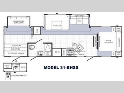Floorplan - 2014 Palomino Puma 31-BHSS