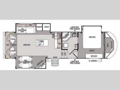Floorplan - 2014 Forest River RV Wildwood Heritage Glen 286RLT