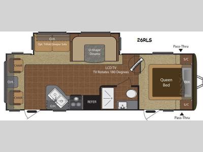 Floorplan - 2014 Keystone RV Hideout 26RLS