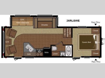Floorplan - 2014 Keystone RV Hideout 26RLSWE
