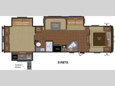 Floorplan - 2014 Keystone RV Hideout 31RBTS