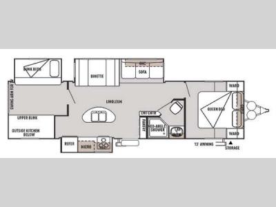 Floorplan - 2014 Forest River RV Wildwood 31BKIS