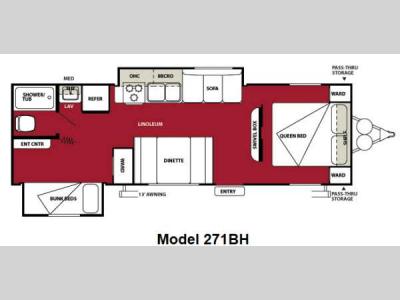 Floorplan - 2014 Forest River RV Wildwood X-Lite 271BHXL