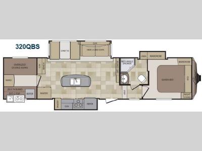 Floorplan - 2014 Keystone RV Cougar 320QBS