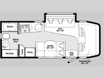 Floorplan - 2007 Winnebago View 23H