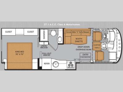 Floorplan - 2014 Thor Motor Coach ACE 27 1
