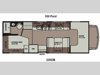 Floorplan - 2014 Coachmen RV Leprechaun 230CB Ford 350