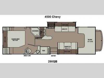 Floorplan - 2014 Coachmen RV Leprechaun 290QB Chevy 4500