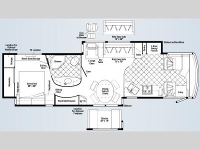 Floorplan - 2007 Itasca Ellipse 40TD