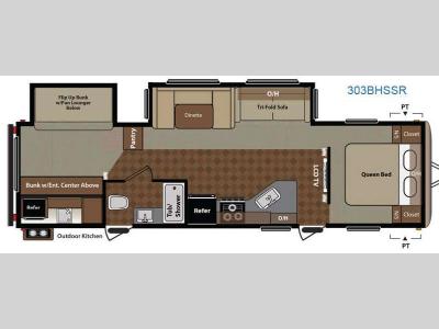 Floorplan - 2014 Keystone RV Springdale 303BHSSR