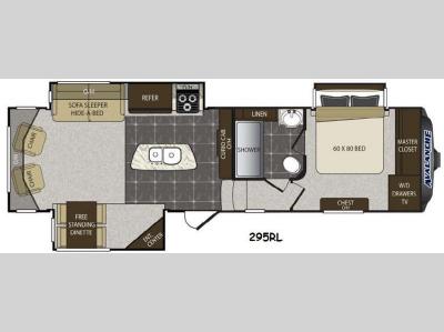 Floorplan - 2014 Keystone RV Avalanche 295RL