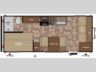 Floorplan - 2014 Keystone RV Fireside 19