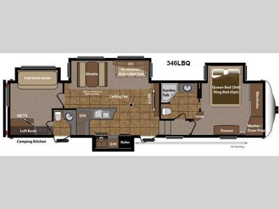 Floorplan - 2014 Keystone RV Mountaineer 346LBQ