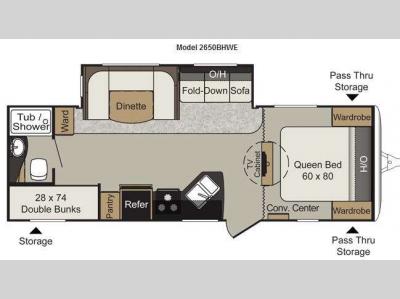 Floorplan - 2014 Keystone RV Passport 2650BHWE Grand Touring