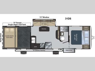 Floorplan - 2014 Keystone RV Raptor 31DS