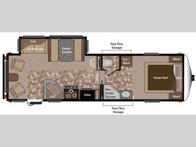 Floorplan - 2014 Keystone RV Sprinter Copper Canyon 252FWRLS