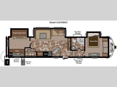 Floorplan - 2014 Keystone RV Sprinter Copper Canyon 324FWBHS