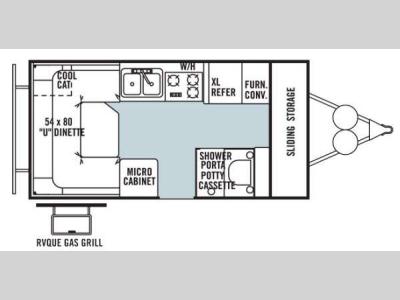 Floorplan - 2014 Forest River RV Flagstaff Hard Side T19HW