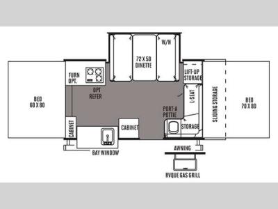 Floorplan - 2014 Forest River RV Flagstaff Classic 425D