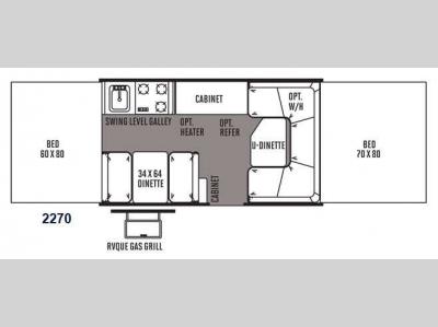 Floorplan - 2014 Forest River RV Rockwood Freedom Series 2270