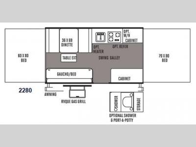 Floorplan - 2014 Forest River RV Rockwood Freedom Series 2280