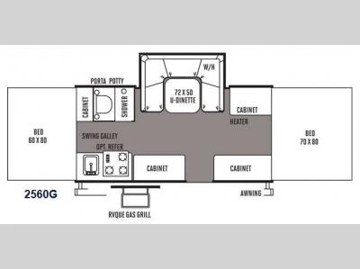 Floorplan - 2014 Forest River RV Rockwood Freedom Series 2560G