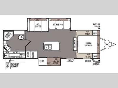 Floorplan - 2014 Forest River RV Flagstaff Super Lite 26RBSS