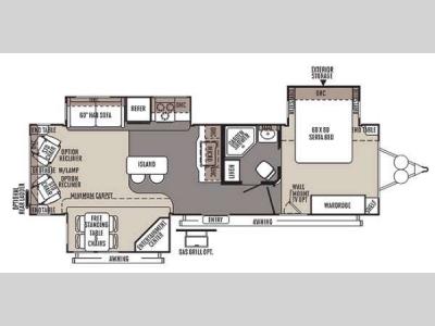 Floorplan - 2014 Forest River RV Flagstaff Classic Super Lite 832IKBS