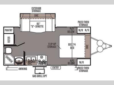 Floorplan - 2014 Forest River RV Flagstaff Micro Lite 21DS