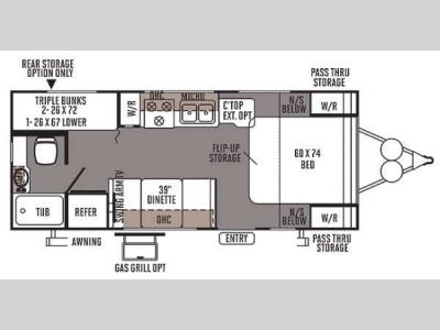 Floorplan - 2014 Forest River RV Flagstaff Micro Lite 23LB