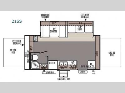 Floorplan - 2014 Forest River RV Flagstaff Shamrock 21SS