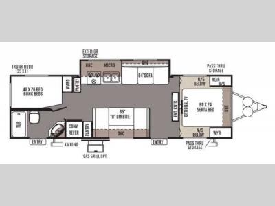 Floorplan - 2014 Forest River RV Rockwood Ultra Lite 2702SS
