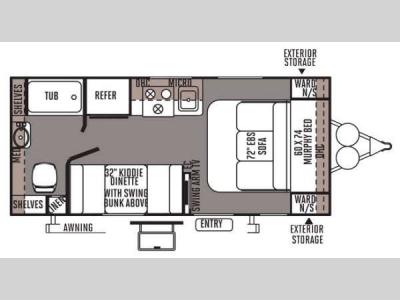Floorplan - 2014 Forest River RV Rockwood Mini Lite 1905